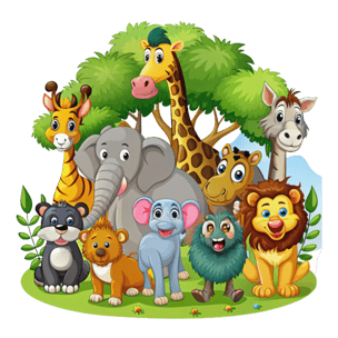 —Pngtree—zoo animal clipart with transparent_18810187